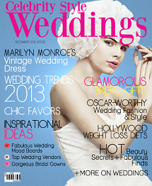 Celebrity Style Weddings Magazine December 2012 Cover